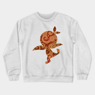 Paisley Orange Bird Crewneck Sweatshirt